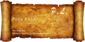 Polz Lili névjegykártya